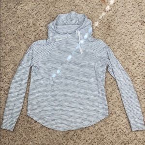 Striped Cowl neck Pullover